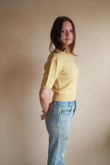 1960's Yellow Cropped Sweater