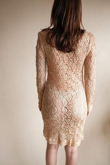 1960's Crochet Mini Dress