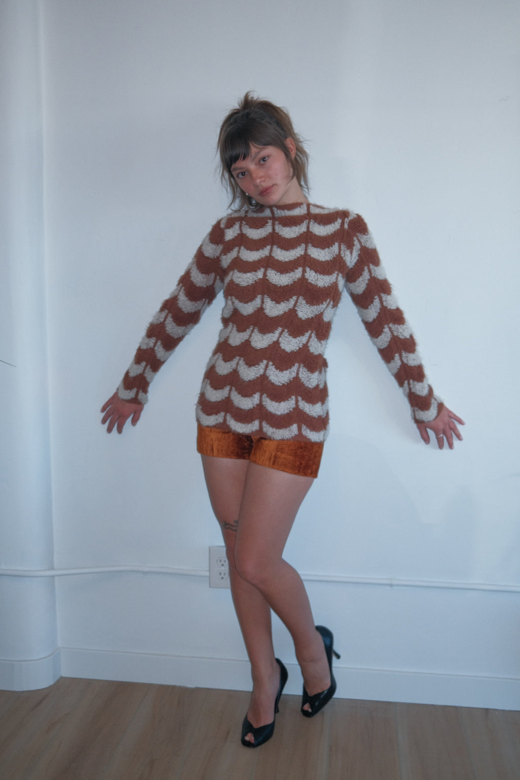 1970's Rust Carpet Shorts