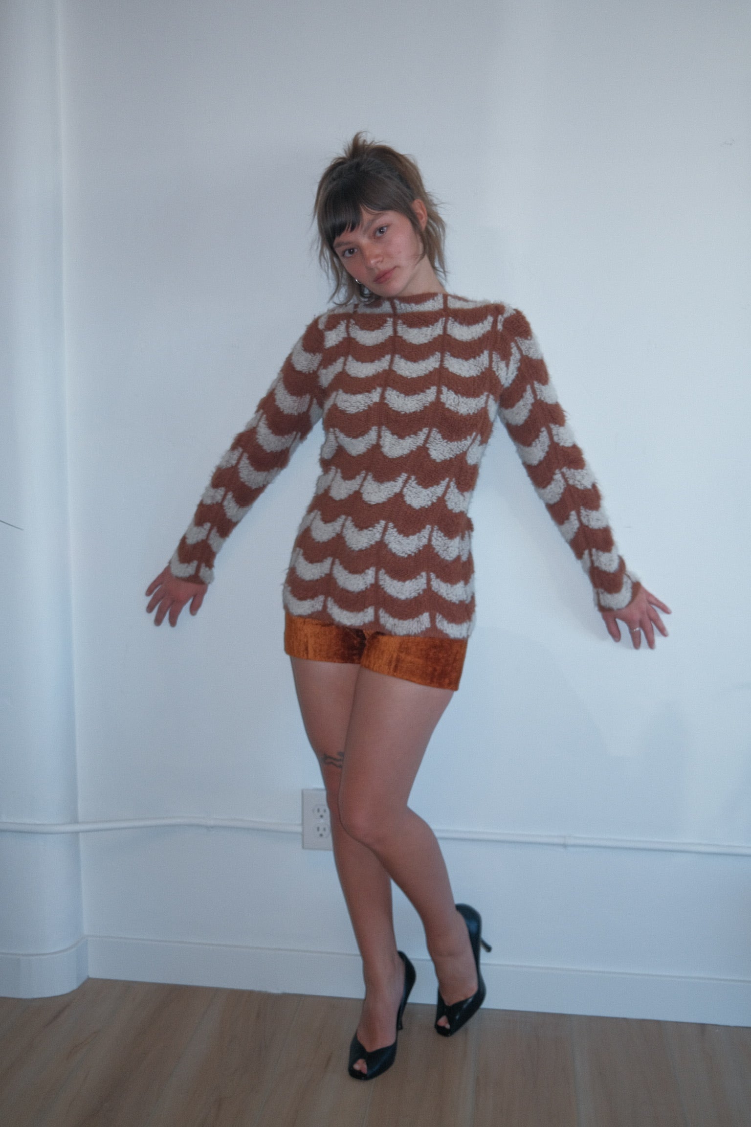 1970's Rust Carpet Shorts