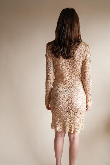 1960's Crochet Mini Dress