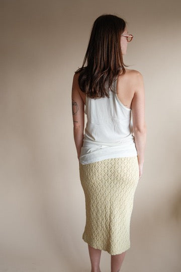 1970's Yellow Knit Skirt