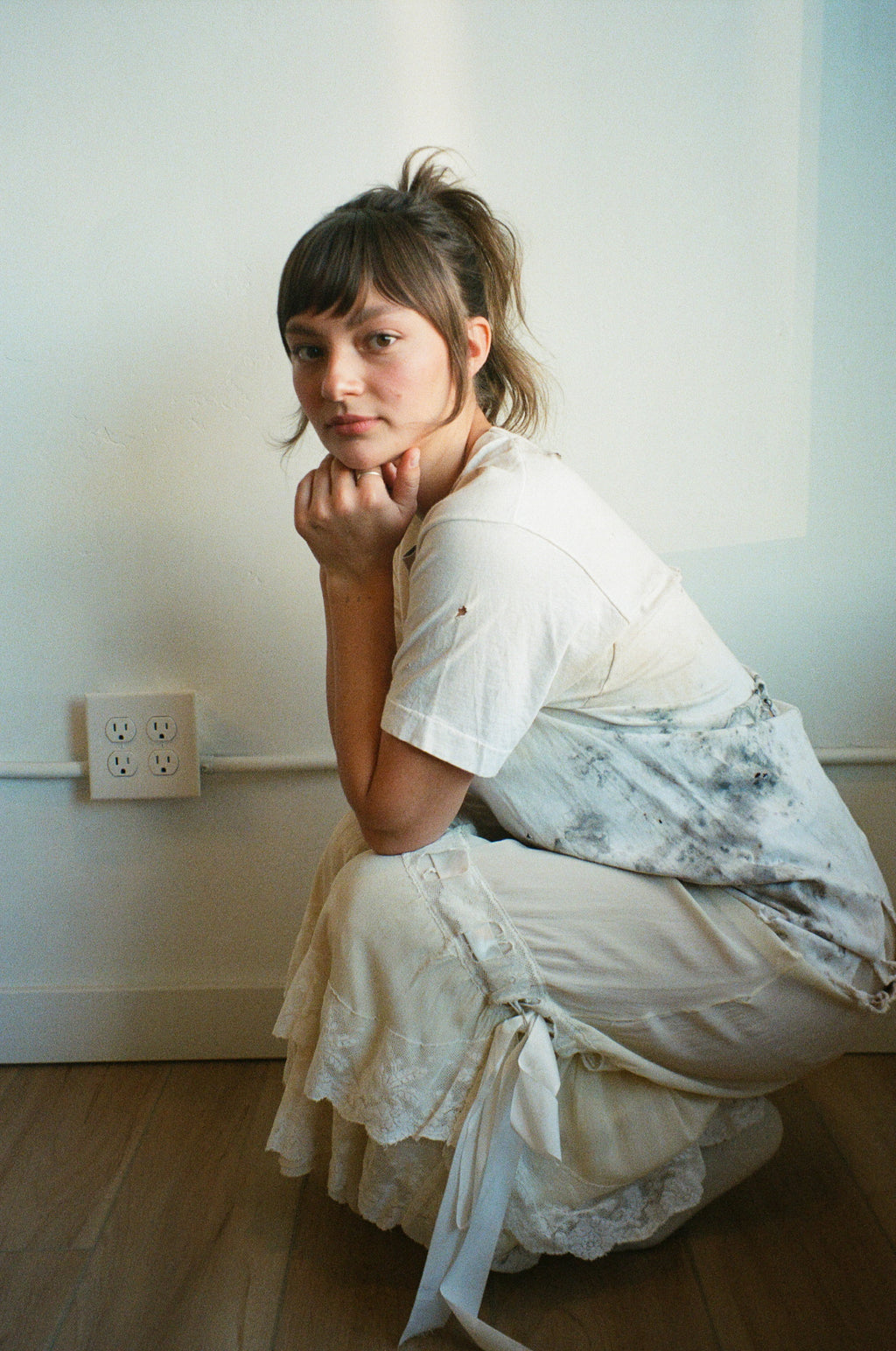 1960's Thrashed Tee with 70's Clown Iron On