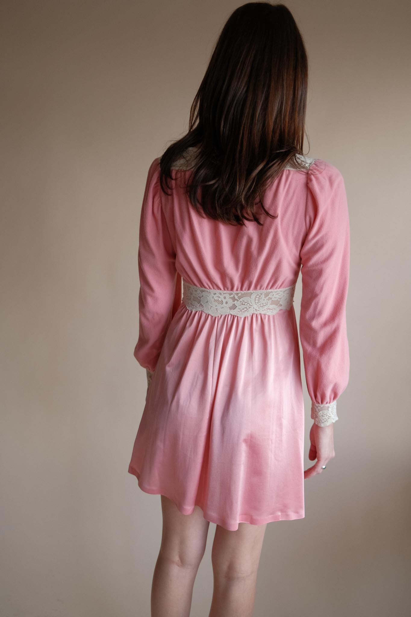 1970's Pink Prairie Mini Dress