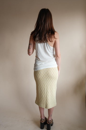 1970's Yellow Knit Skirt