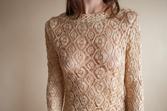 1960's Crochet Mini Dress