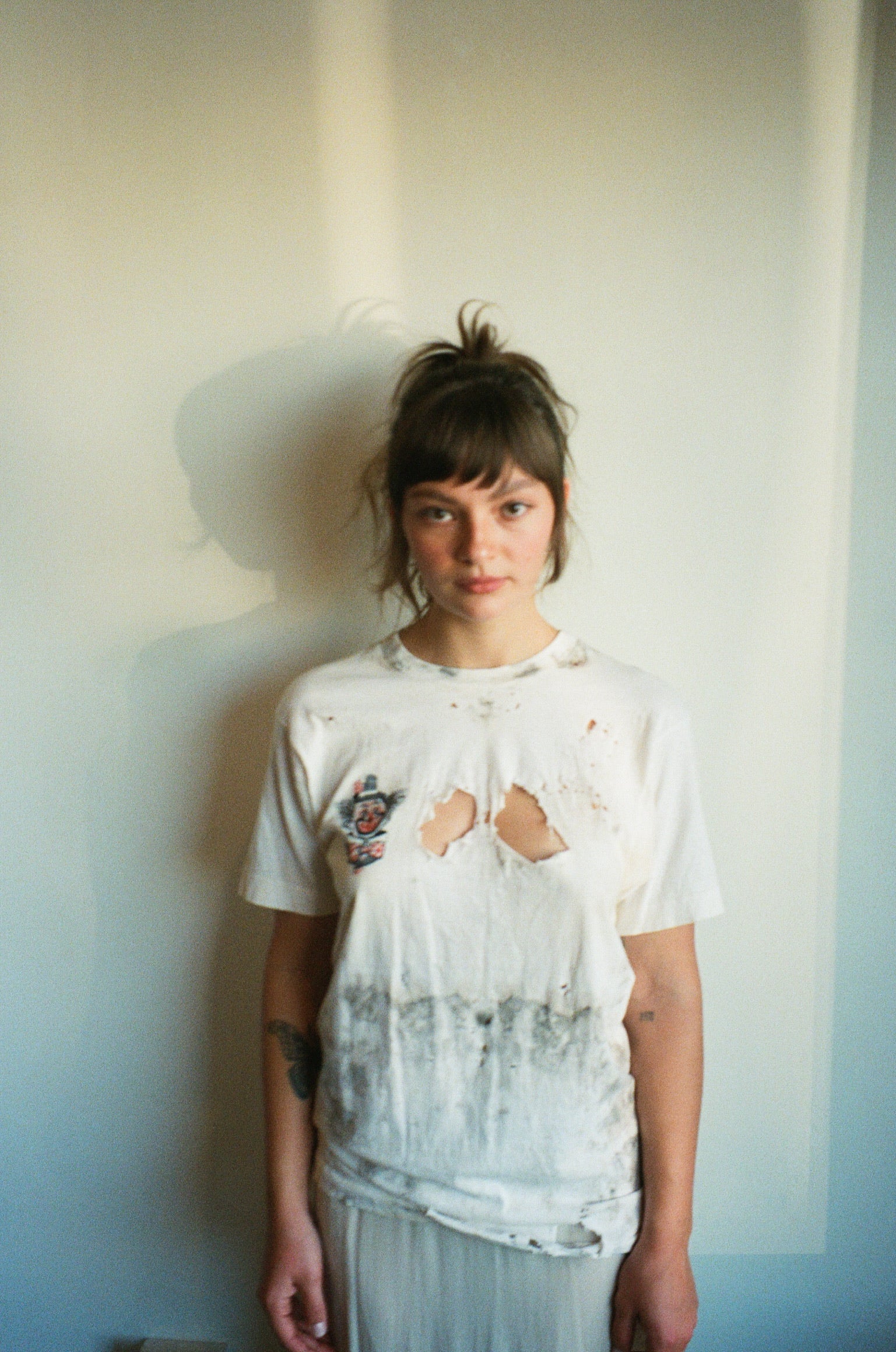 1960's Thrashed Tee with 70's Clown Iron On