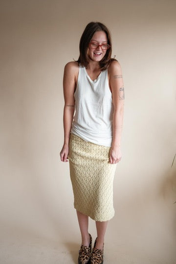 1970's Yellow Knit Skirt