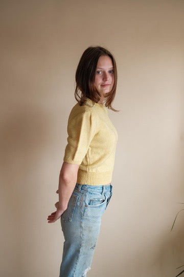 1960's Yellow Cropped Sweater