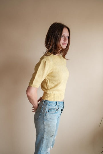 1960's Yellow Cropped Sweater