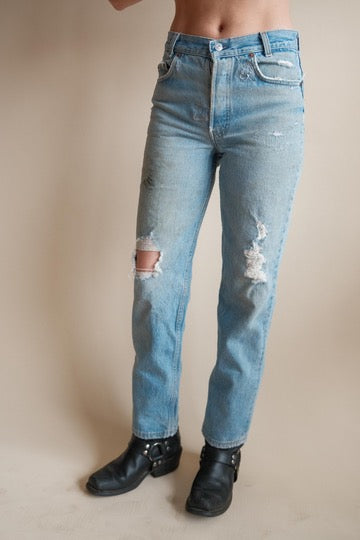 Repaired Made in USA Button Fly Levi's 701's