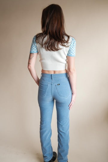 1960's Checkered Cropped Sweater