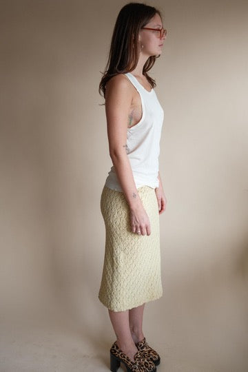 1970's Yellow Knit Skirt