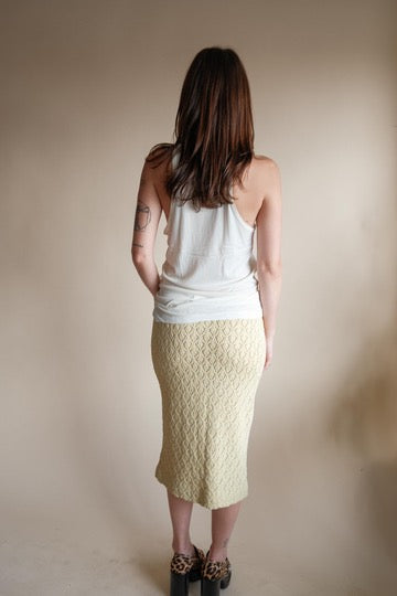 1970's Yellow Knit Skirt