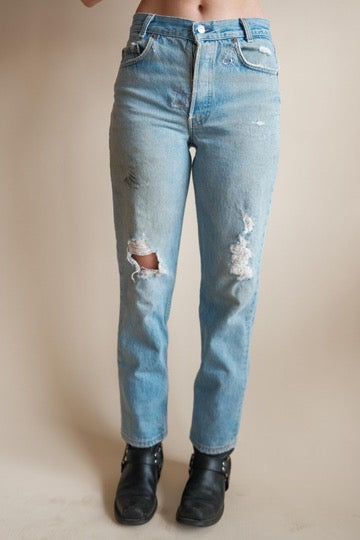 Repaired Made in USA Button Fly Levi's 701's