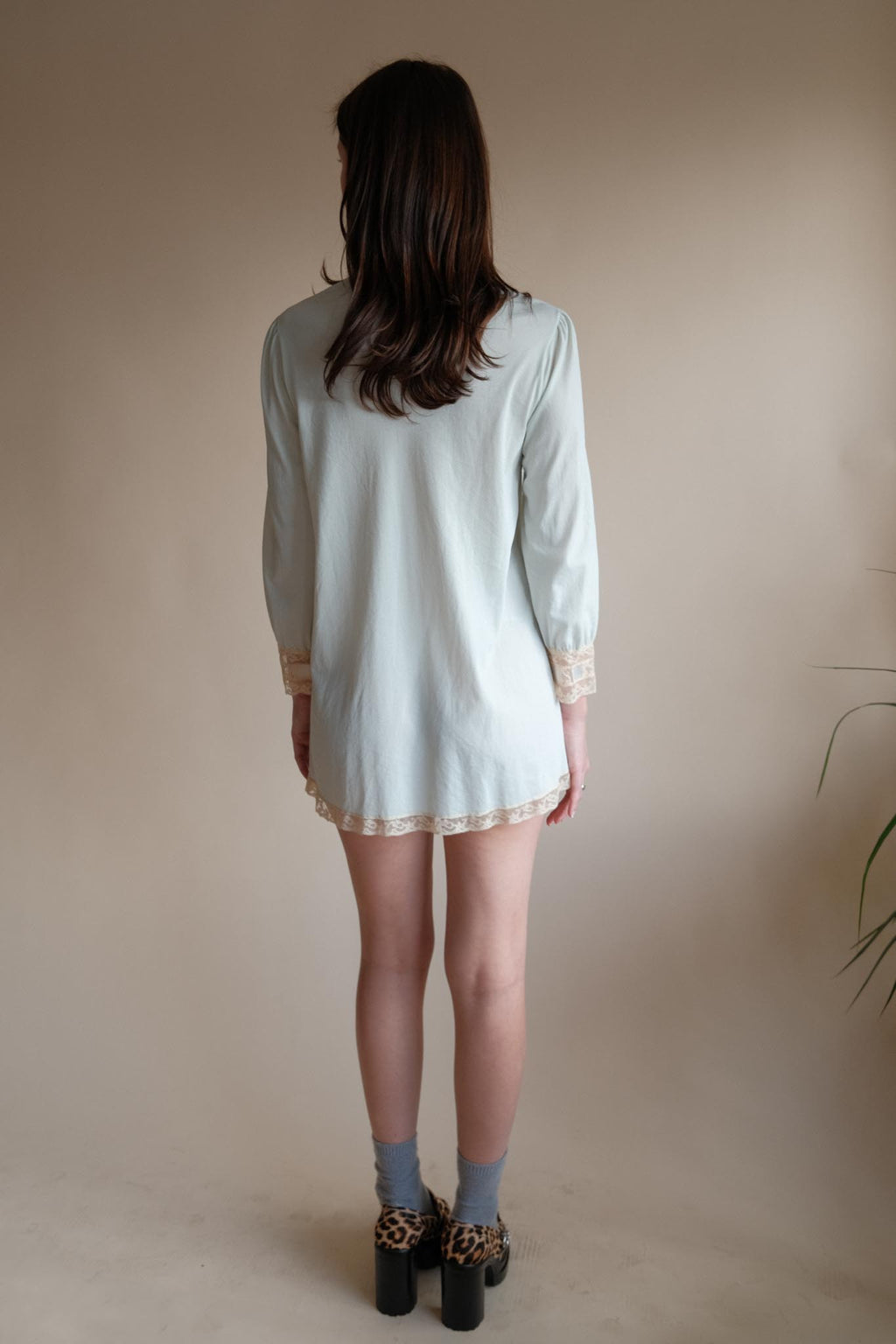 1960's Micro Mint Sheer Mini Dress