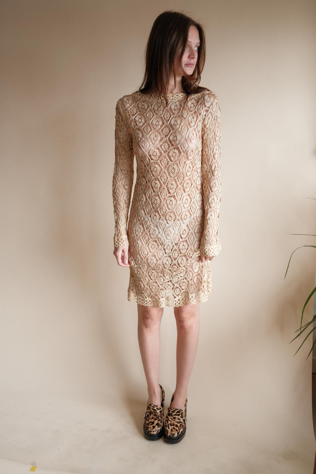 1960's Crochet Mini Dress