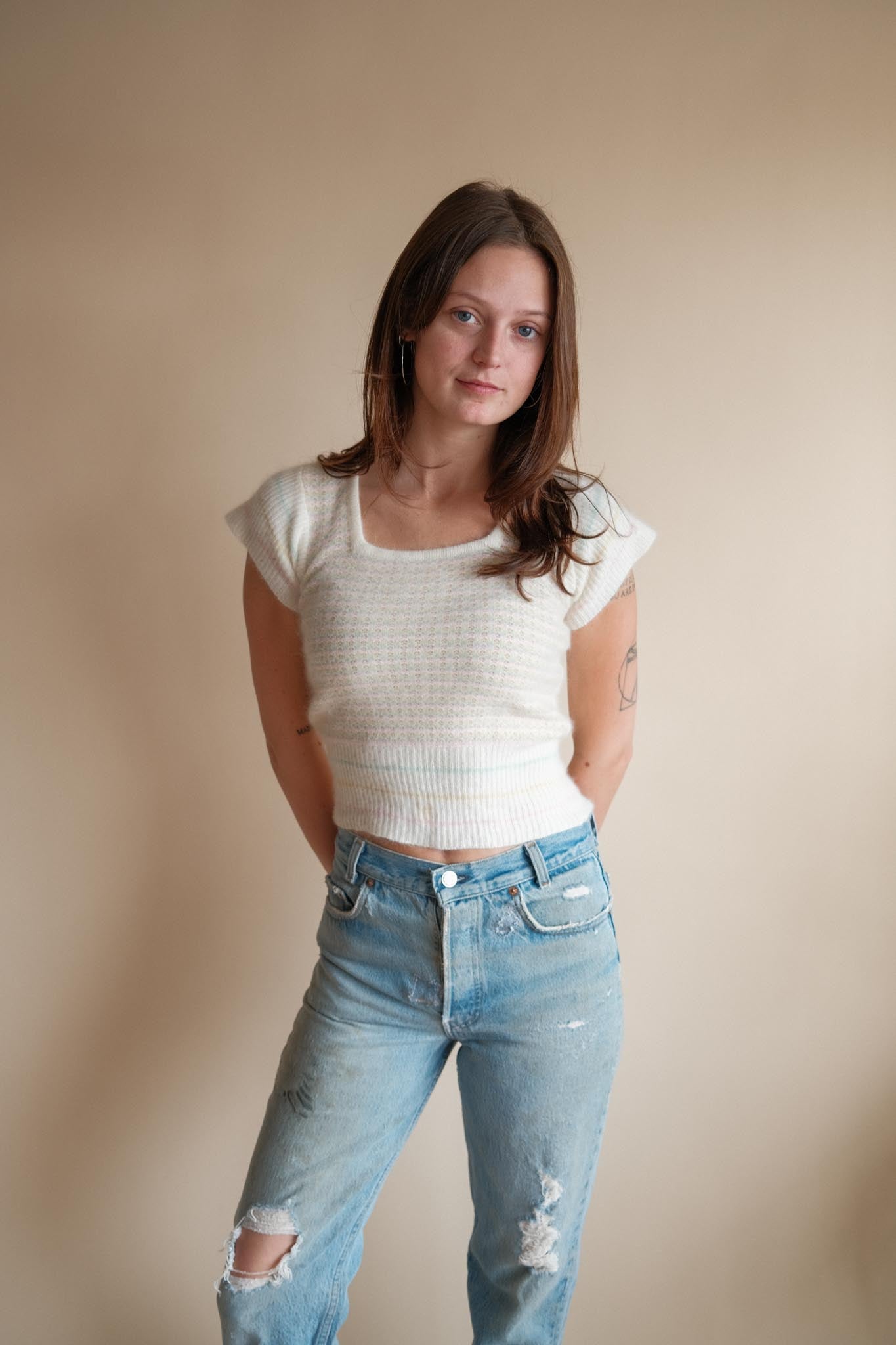 1970's Pastel Cropped Sweater