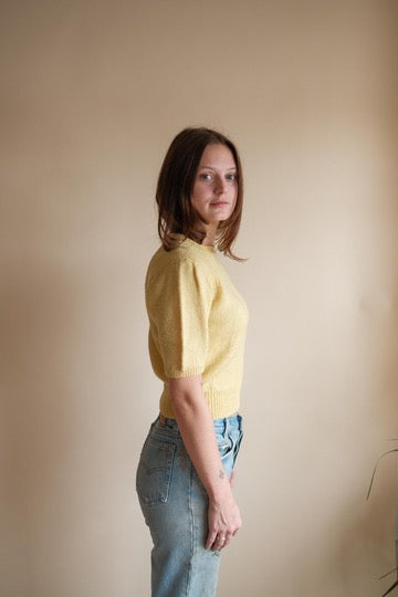 1960's Yellow Cropped Sweater