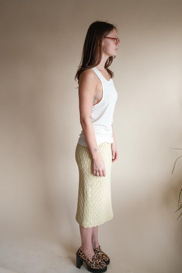 1970's Yellow Knit Skirt