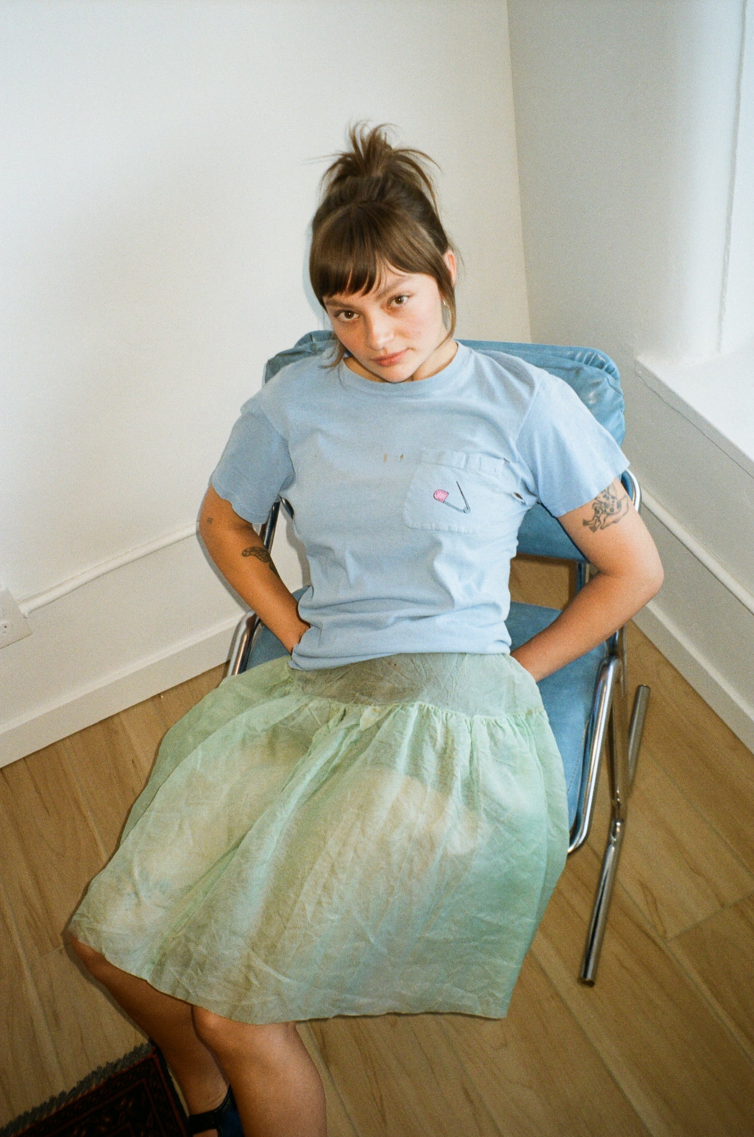 1940's Pale Green Organza Skirt