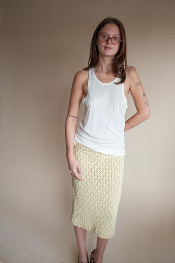 1970's Yellow Knit Skirt