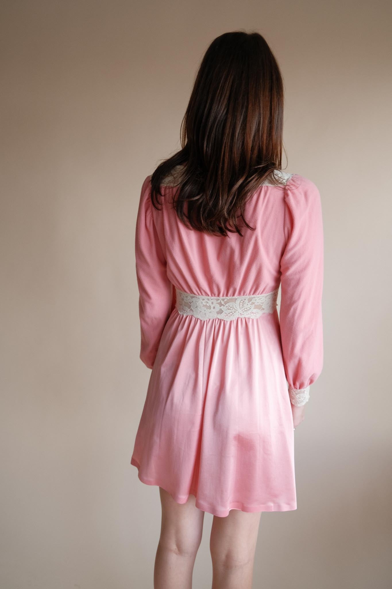 1970's Pink Prairie Mini Dress