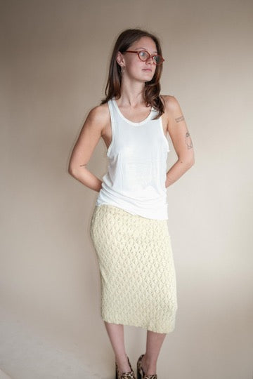 1970's Yellow Knit Skirt