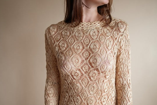 1960's Crochet Mini Dress