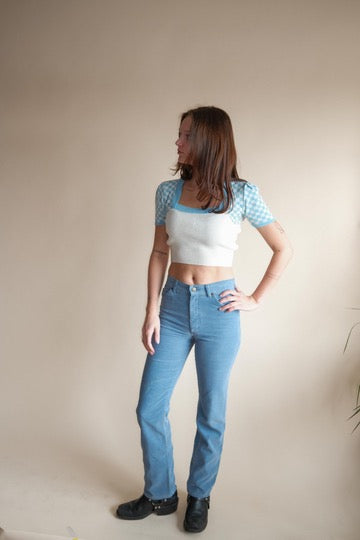 1960's Checkered Cropped Sweater