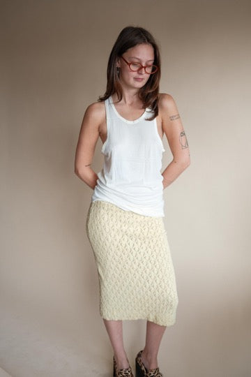 1970's Yellow Knit Skirt