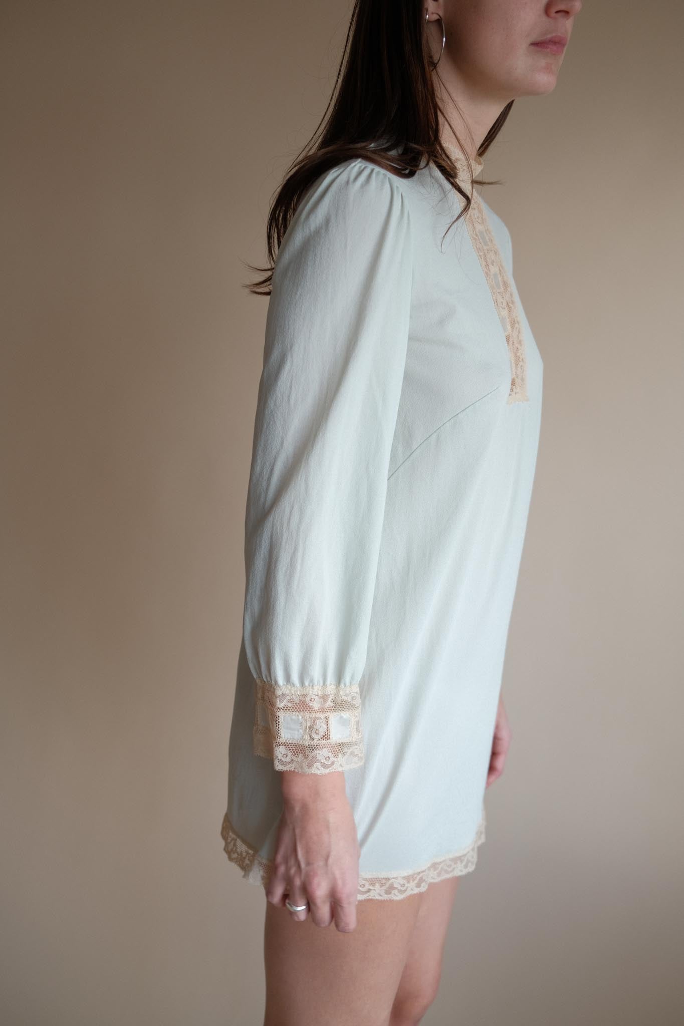 1960's Micro Mint Sheer Mini Dress