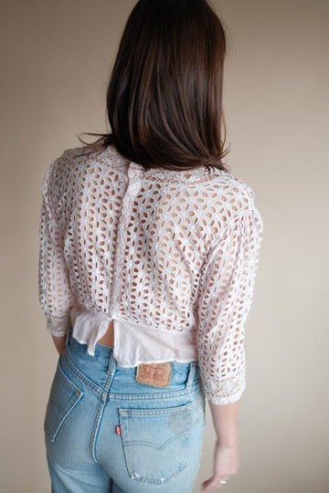 Antique Baby Pink Over Dyed Corset Cover