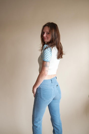 1960's Checkered Cropped Sweater