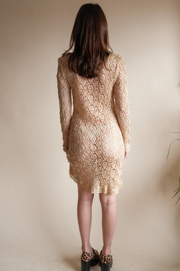 1960's Crochet Mini Dress