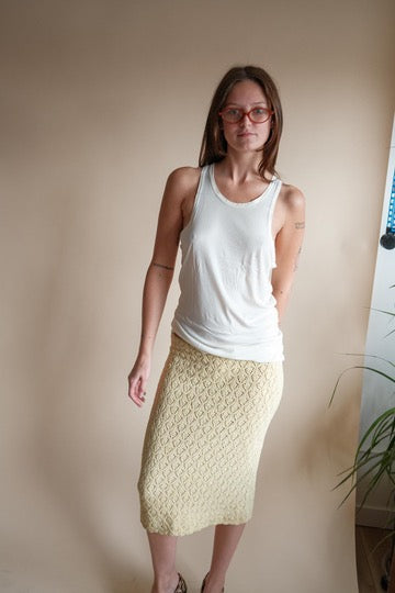 1970's Yellow Knit Skirt