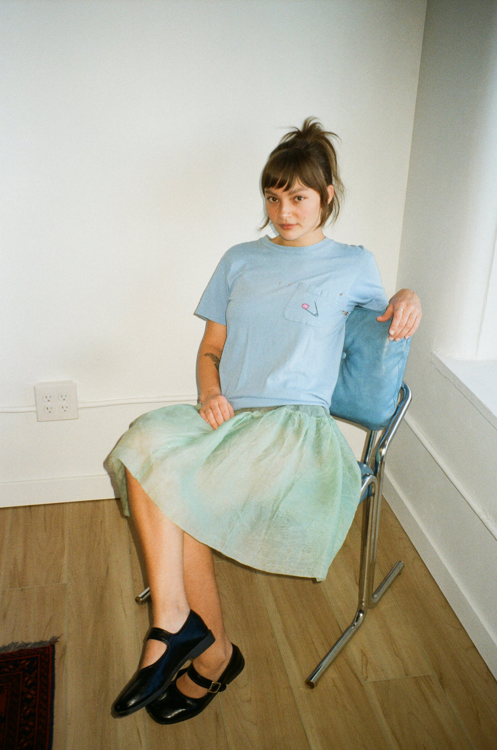 1940's Pale Green Organza Skirt