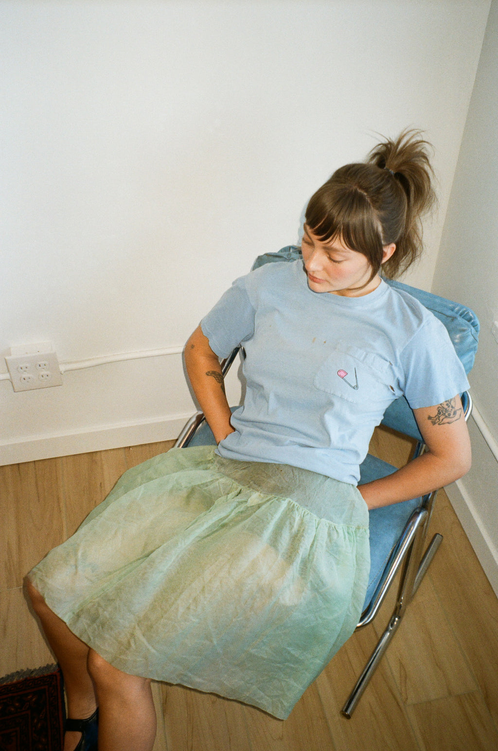 1940's Pale Green Organza Skirt