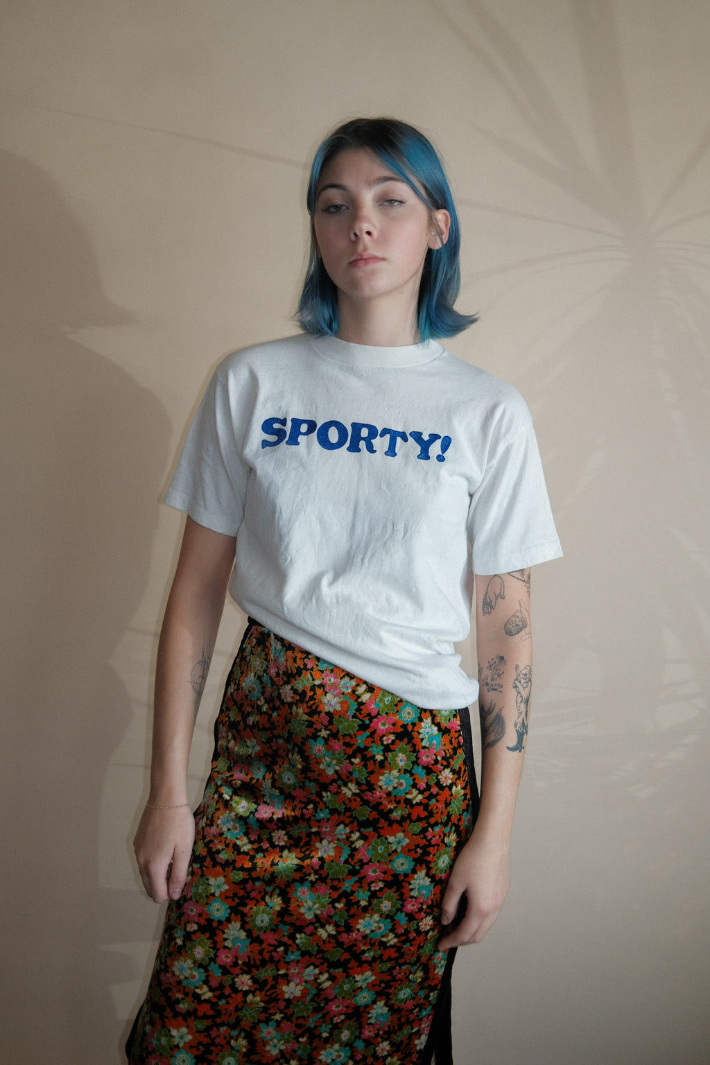 1970's Velvet Floral Skirt