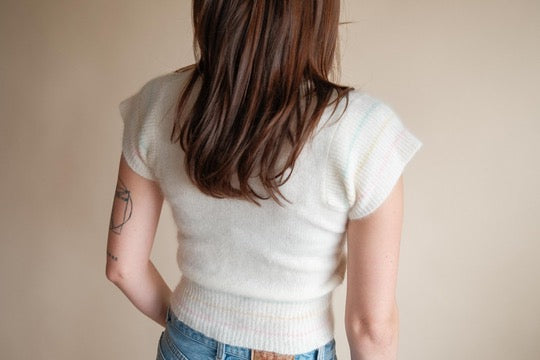 1970's Pastel Cropped Sweater