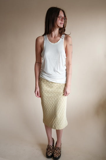 1970's Yellow Knit Skirt